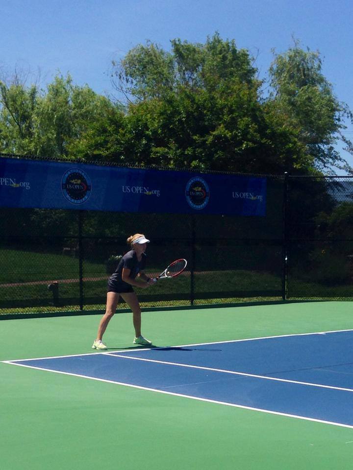 Tennis player on court